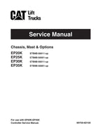 Manual de servicio opcional de Caterpillar Lift Truck EP20K EP25K EP30K EP35K