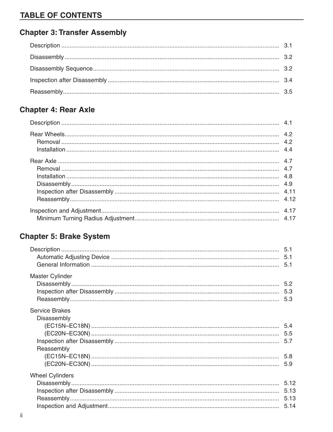 Manual de servicio de montacargas Caterpillar EC25LN EC30N