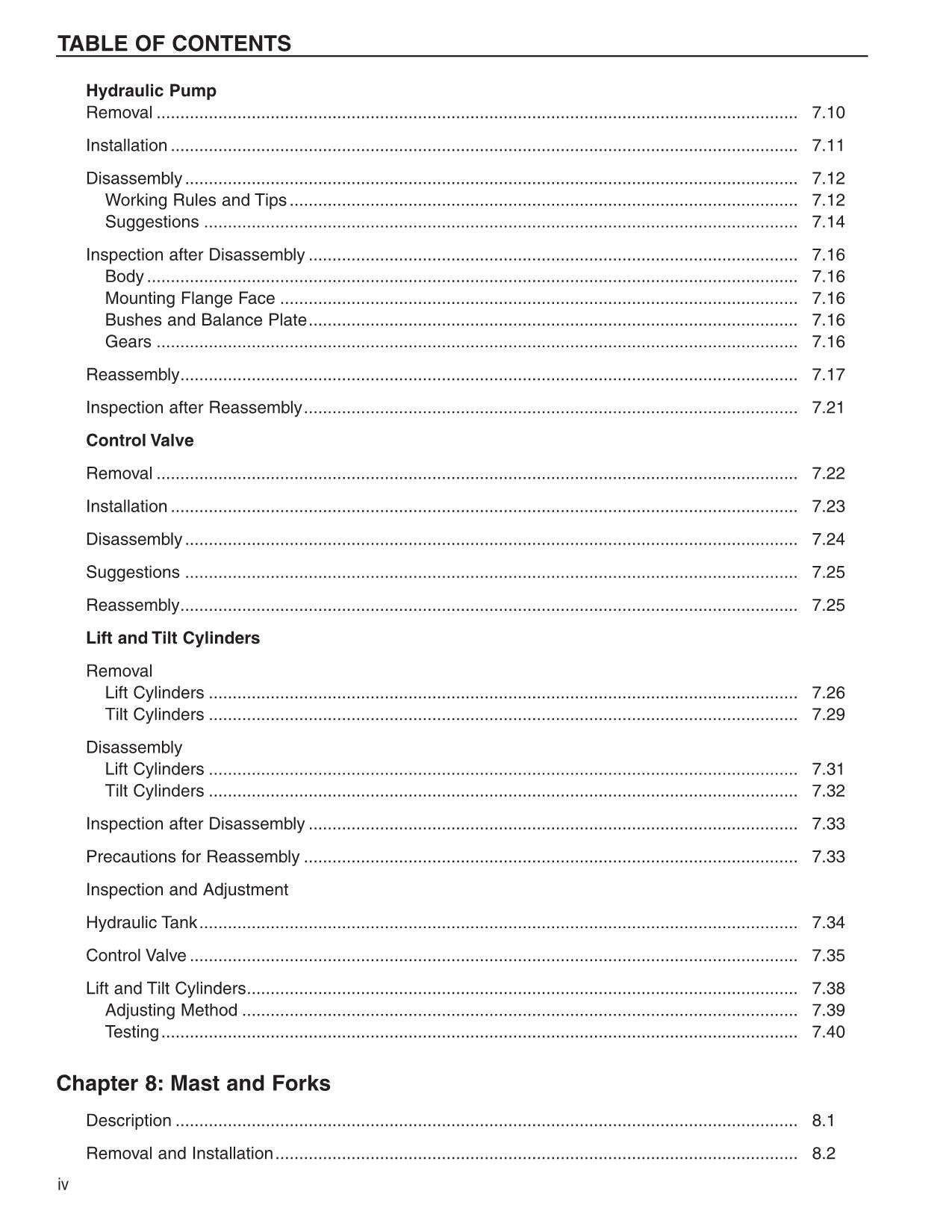Manual de servicio de montacargas Caterpillar EC15N EC18N EC20N EC25N