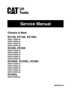 Manual de servicio de la carretilla elevadora Caterpillar EC15K EC18K EC18KL EC20K EC25K
