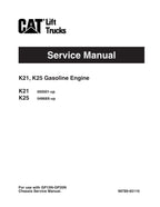 Manual de servicio del motor de gasolina Caterpillar Lift Trucks K21 K25