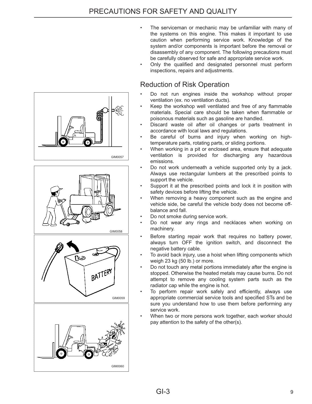 Manual de servicio del motor de gasolina Caterpillar Lift Trucks K21 K25