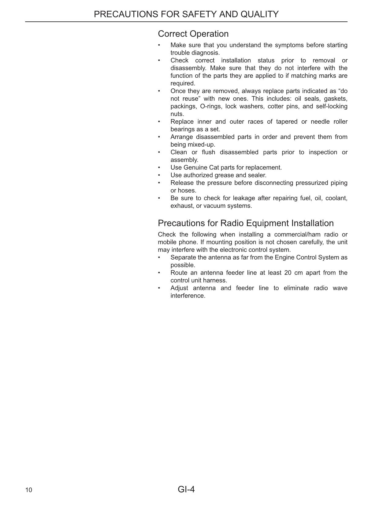 Manual de servicio del motor de gasolina Caterpillar Lift Trucks K21 K25