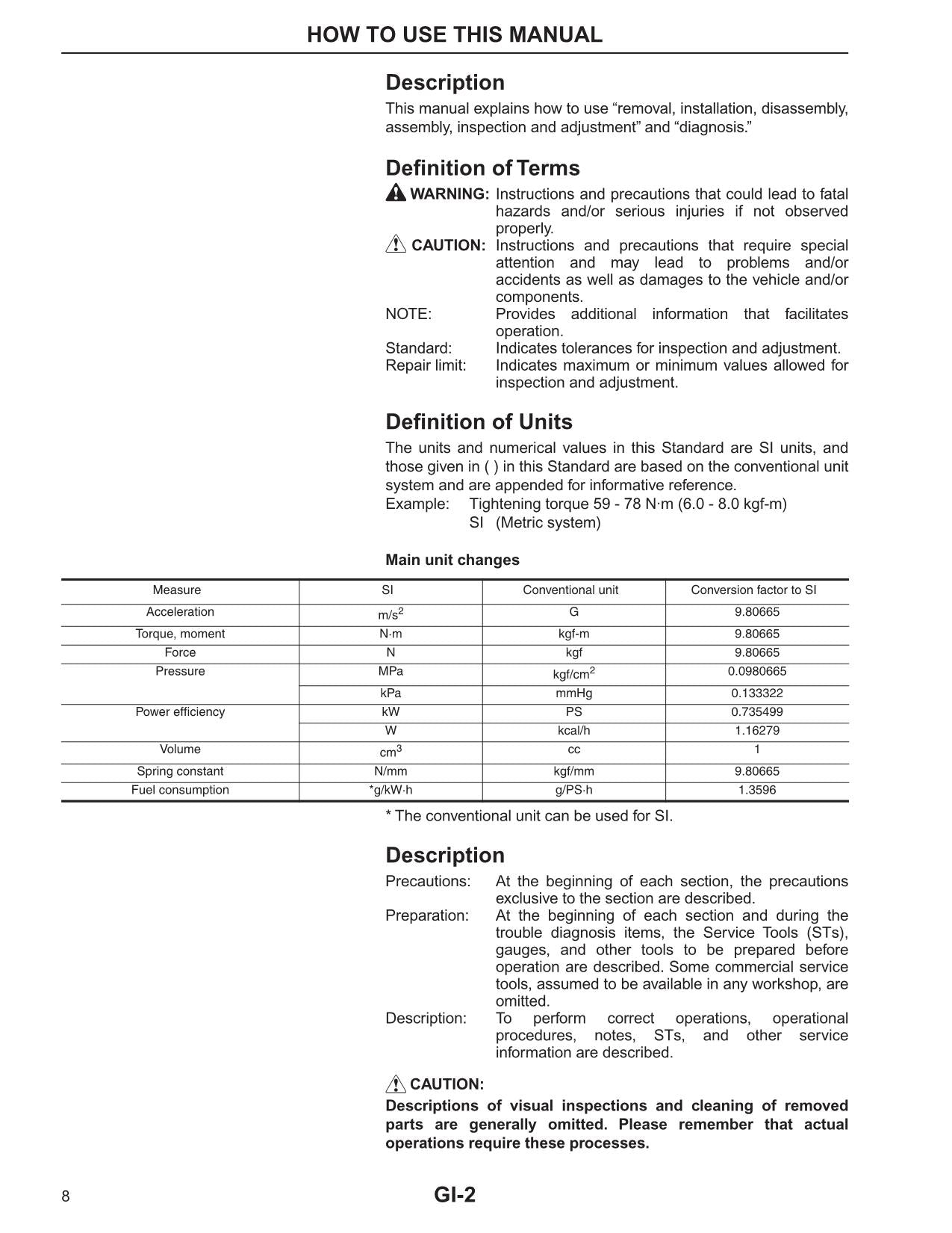 Manual de servicio del motor de gasolina de la carretilla elevadora Caterpillar K21 K25