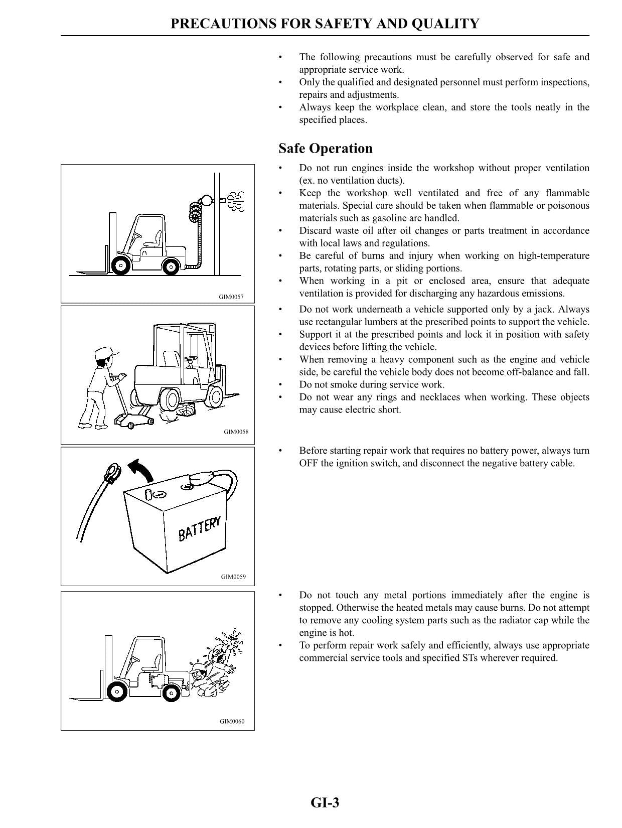 Manual de servicio del motor de gasolina de las carretillas elevadoras Caterpillar K15, K21 y K25