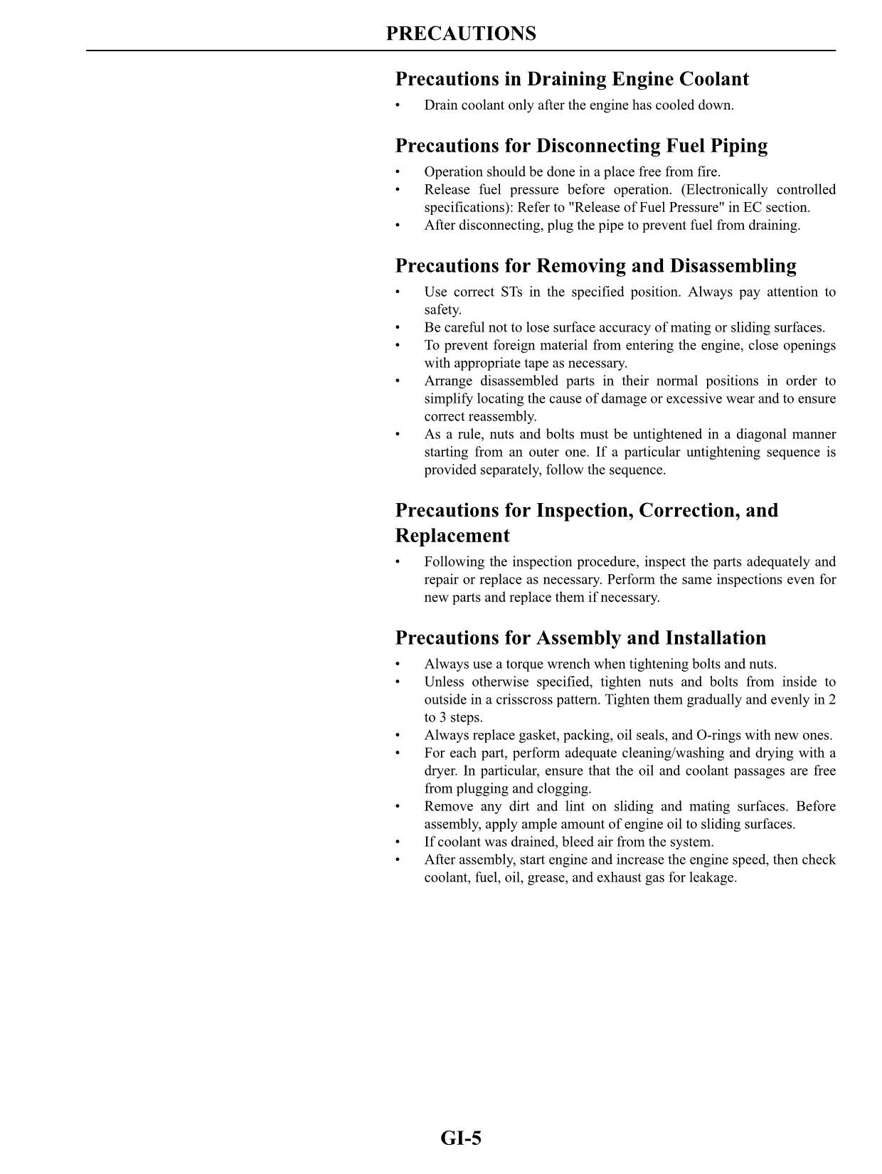 Manual de servicio del motor de gasolina de las carretillas elevadoras Caterpillar K15, K21 y K25