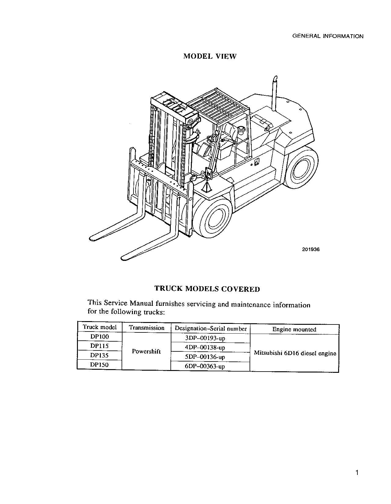 Manual de servicio del mástil del chasis Caterpillar DP100 DP115 DP135 DP150