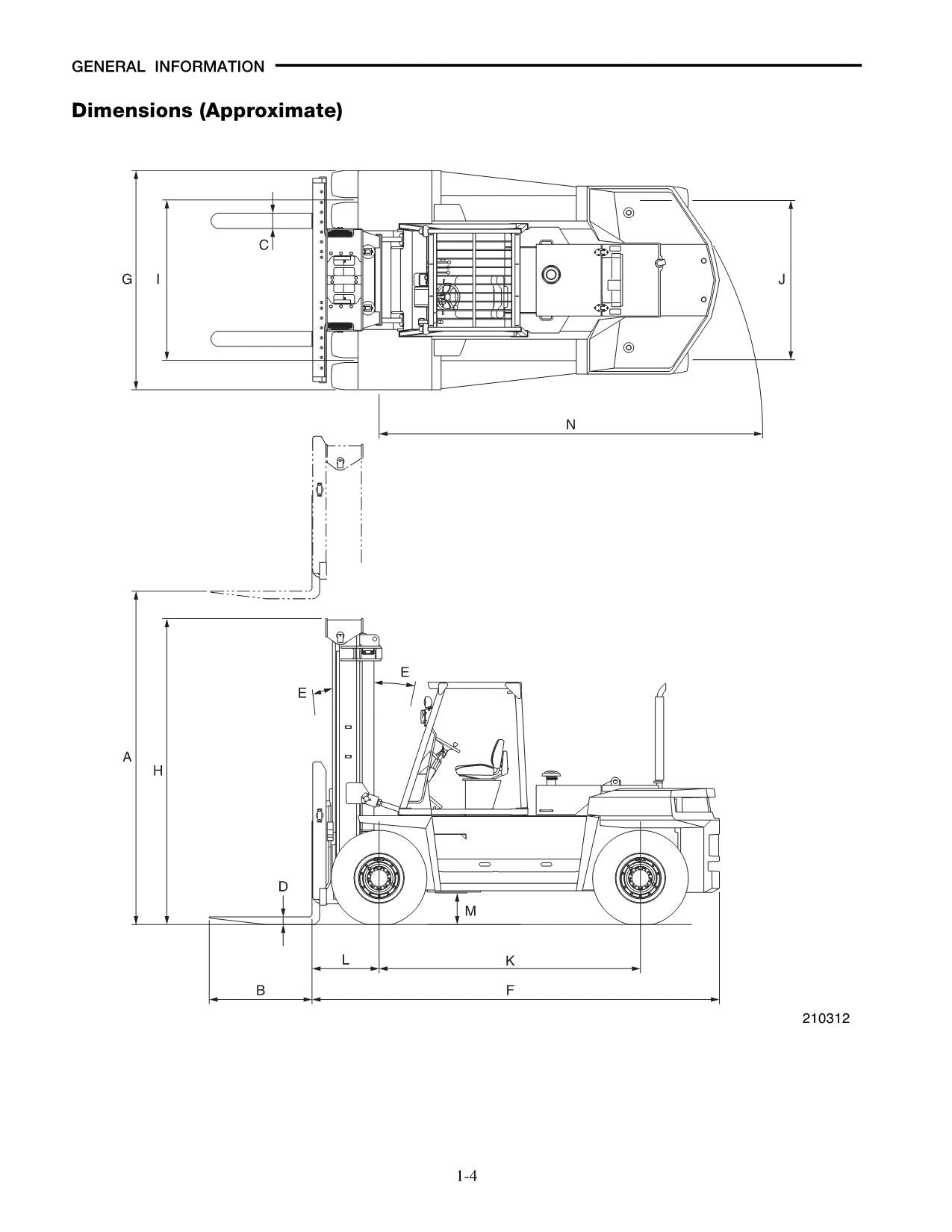 Manual de servicio del mástil del chasis de la carretilla elevadora Caterpillar DP100 DP115 DP115 DP135