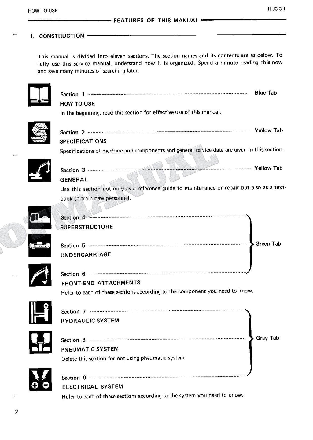 HITACHI EX270 Hudraulic Excavator Repair Service Manual