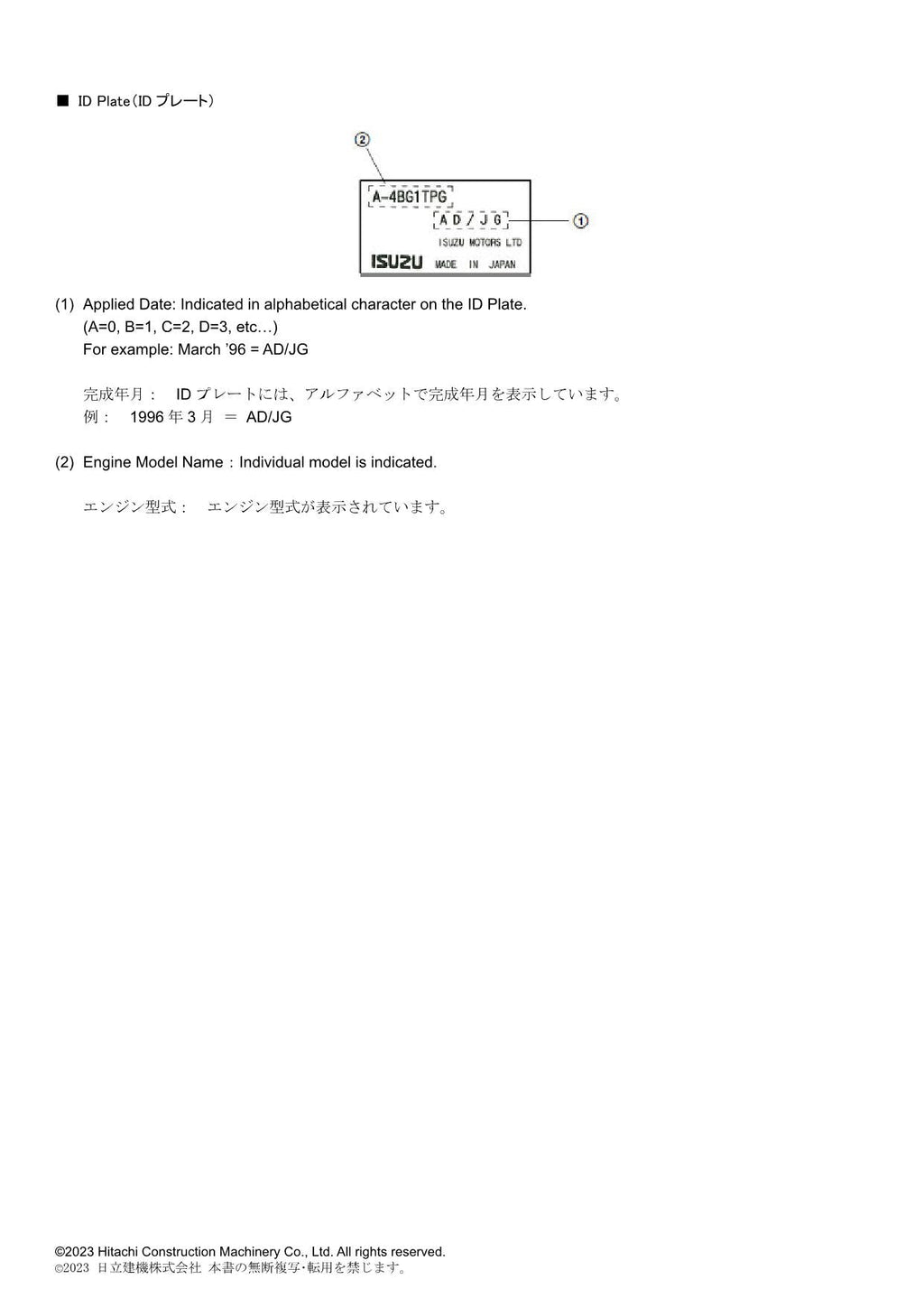 Hitachi ZW150-5B ZW150PL-5B ISUZU 4HK1-XZWT01 Engine Loader Parts Catalog Manual
