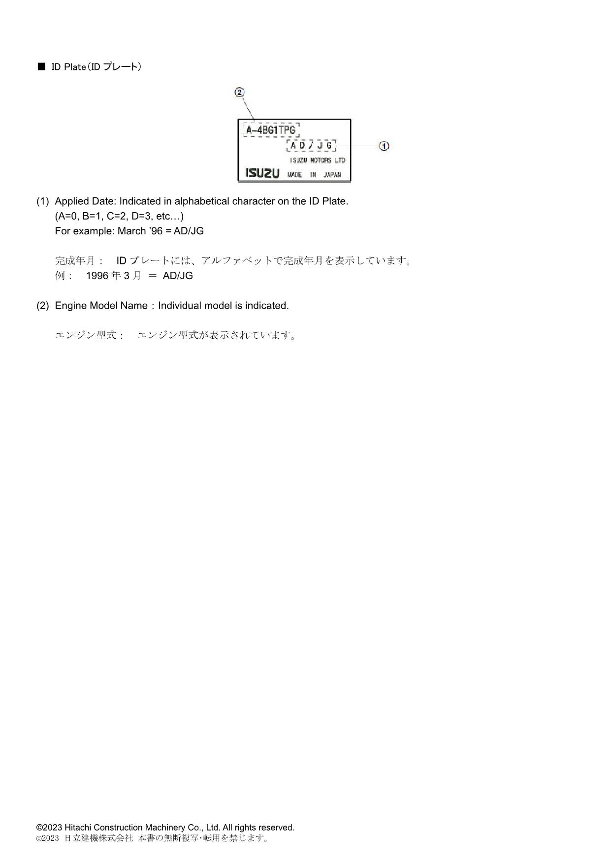 Hitachi ZW150-5B ZW150PL-5B ISUZU 4HK1-XZWT01 Engine Loader Parts Catalog Manual