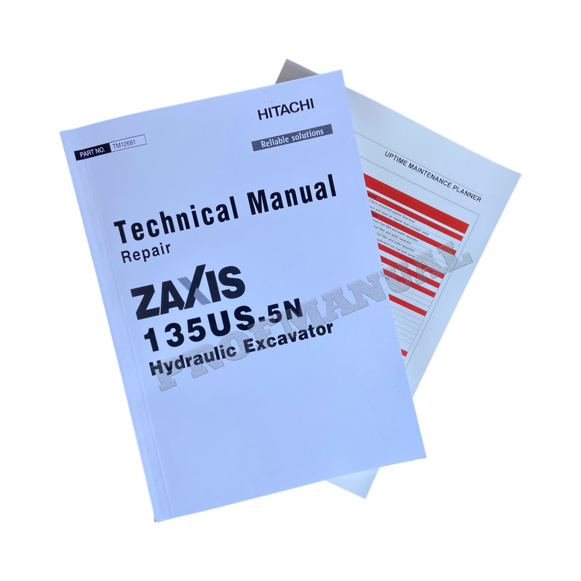HITACHI ZAXIS 135US-5N EXCAVATOR REPAIR SERVICE MANUAL + !BONUS!