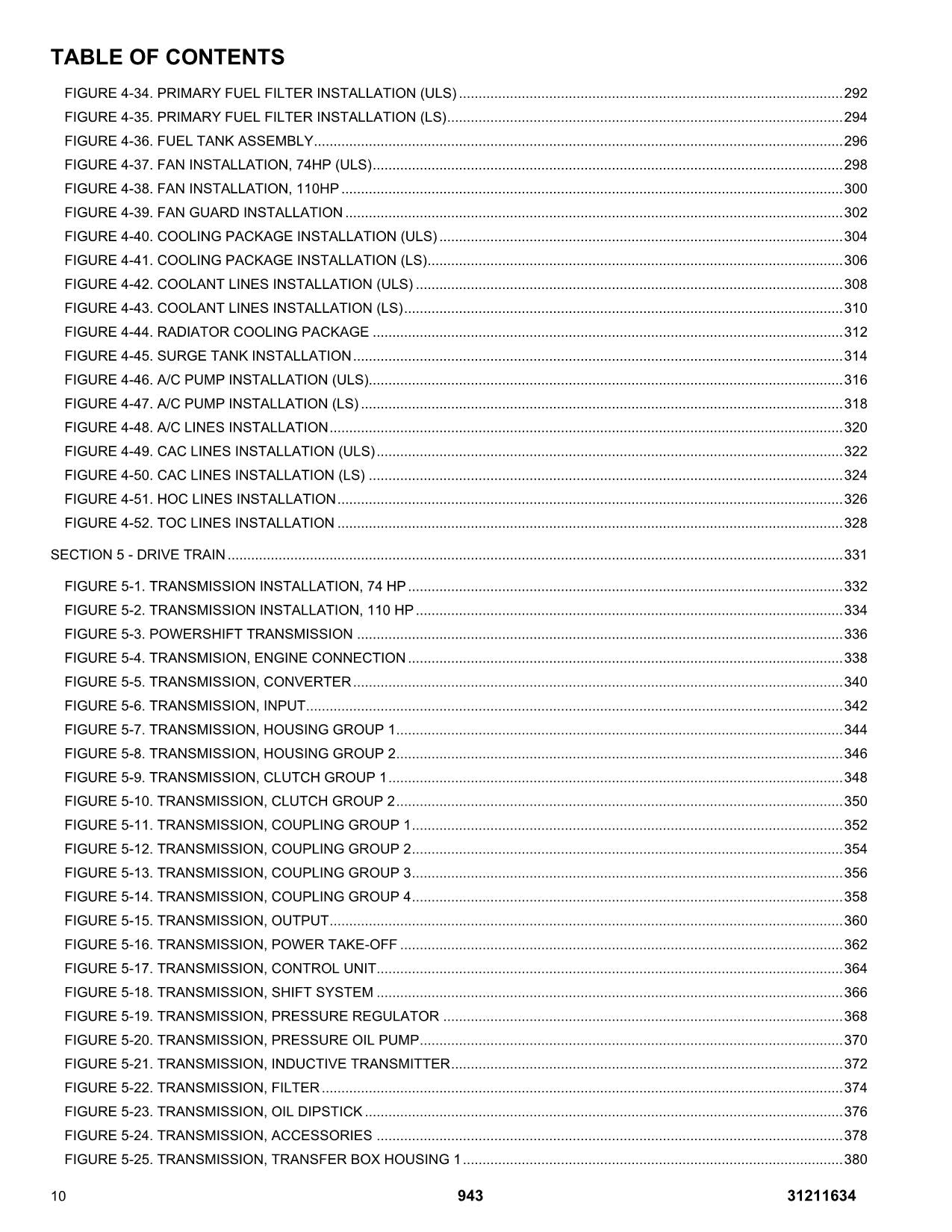 SKYTRAK  943 Telehandler Parts Catalog Manual