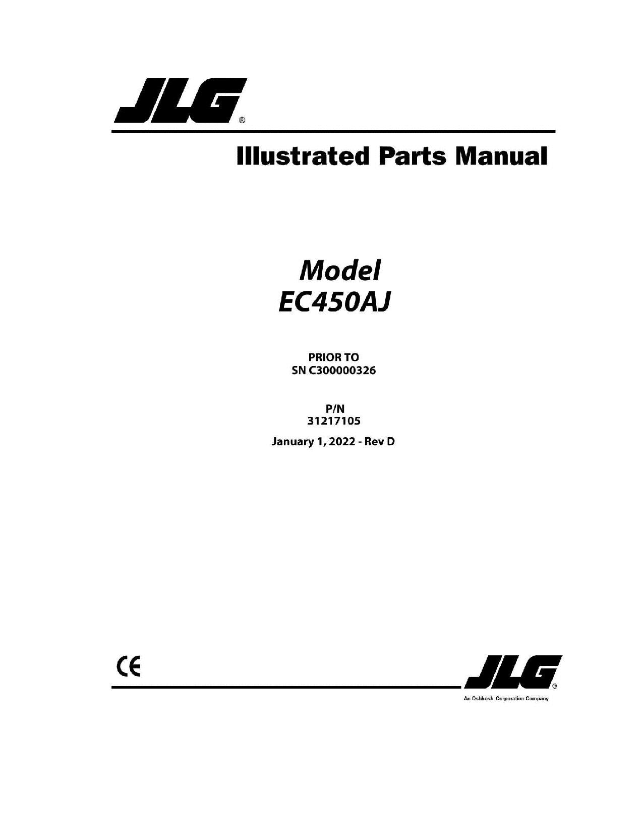 Manual del catálogo de piezas del elevador de pluma JLG EC450AJ