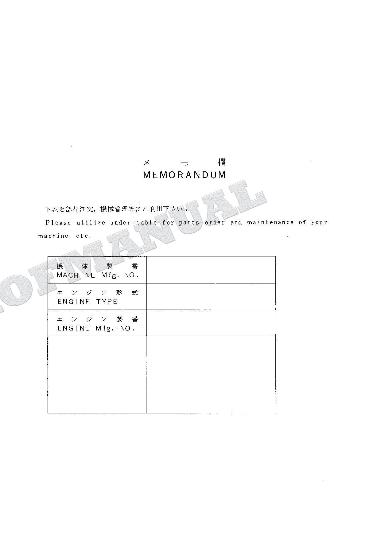 HITACHI EX100WD-2 Excavator Parts Catalog Manual SN 2003-