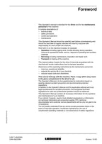 Liebherr L564 L564 T Wheel Loader Operators manual serial 0384