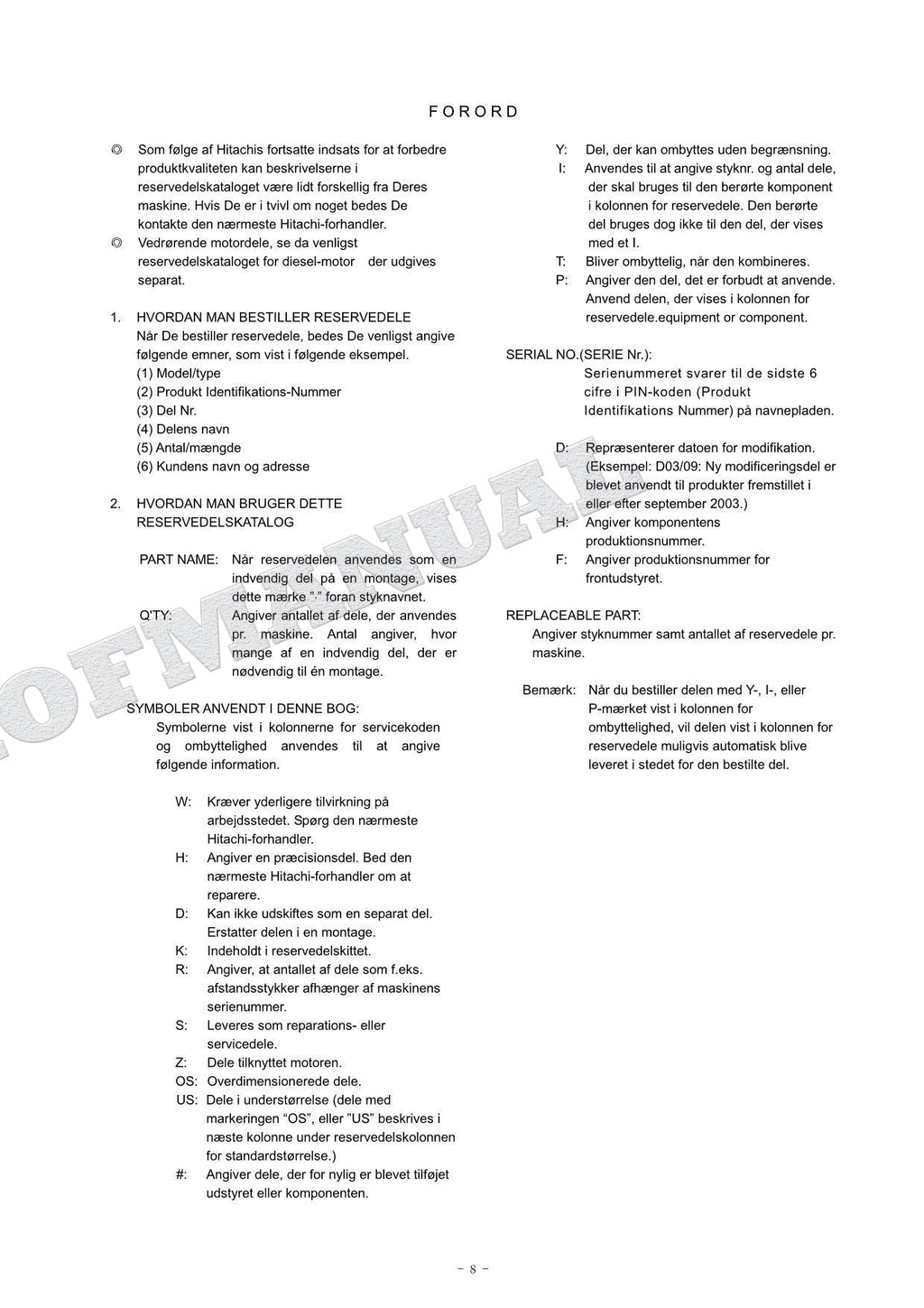 Manual del catálogo de piezas de la excavadora HITACHI ZX200-3 ZX225US-3 con especificaciones a prueba de polvo