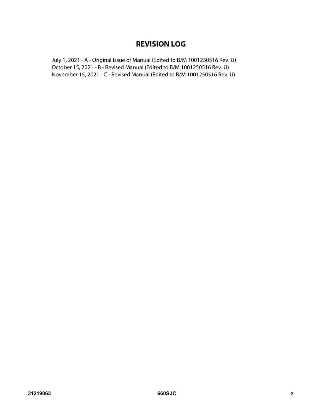 JLG 660SJC Boom Lift  Parts Catalog Manual 31219063