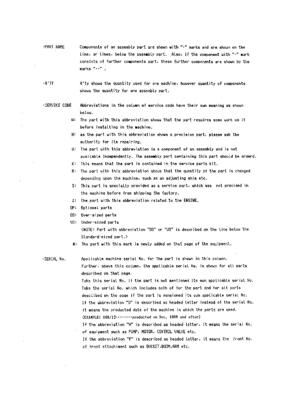 Hitachi LX120 Wheel Loader Parts Catalog Manual SN 00101-up