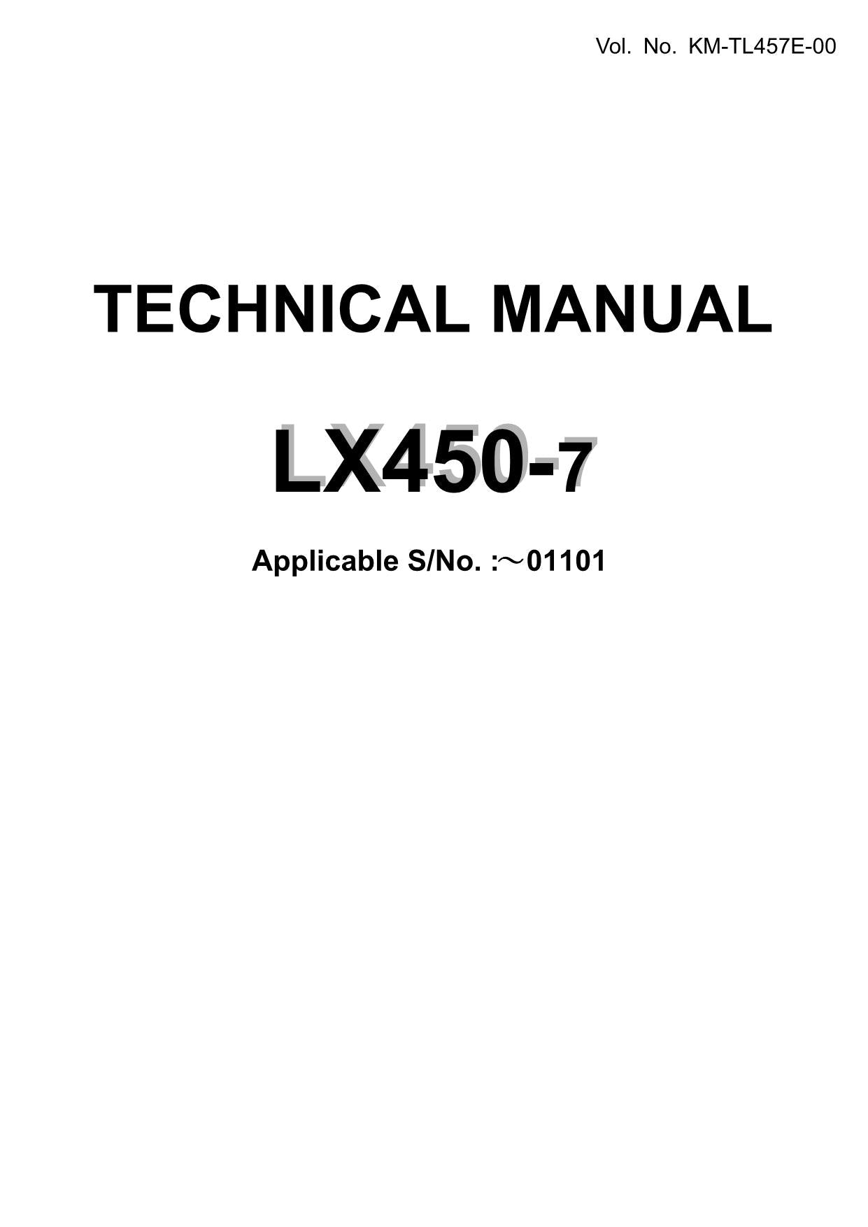 Hitachi LX450-7 Wheel Loader Technical Manual