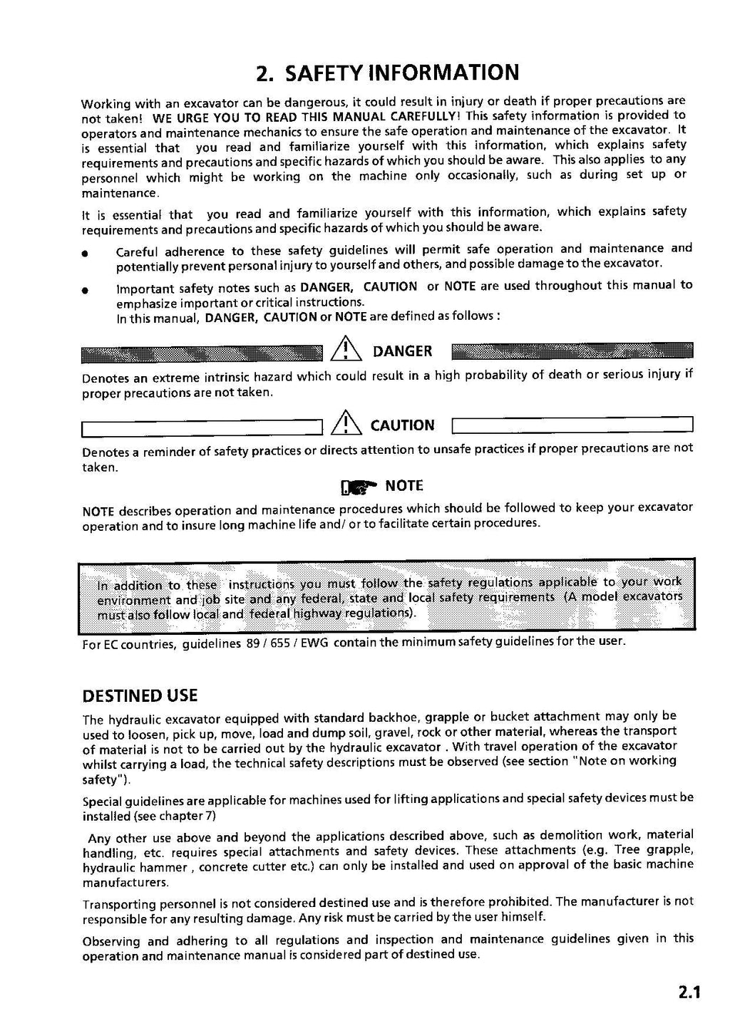 Liebherr R900 B Litronic Excavator Operators manual