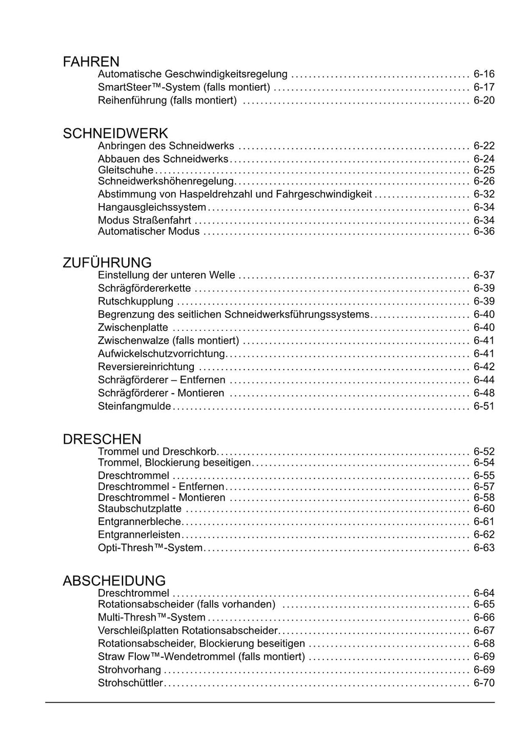 New Holland CX5080 CX6080 CX5090 Elevation Mähdrescher Betriebsanleitung 1952