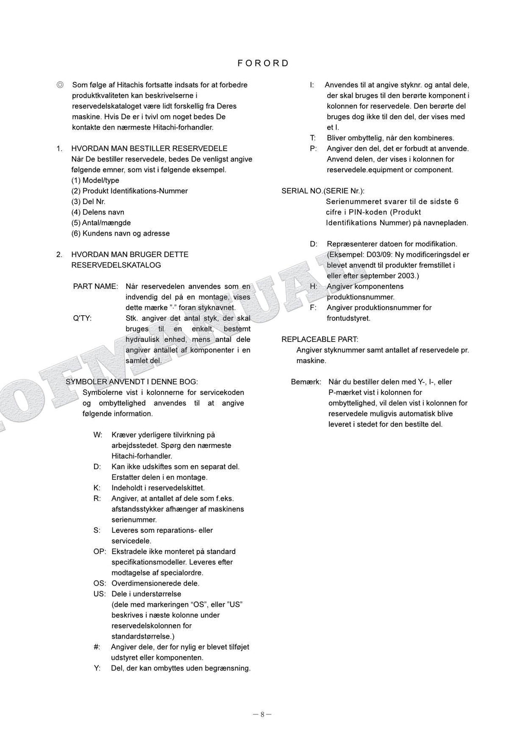 Catálogo de piezas de excavadoras HITACHI ZX60USB-3 ZX60USB-3F