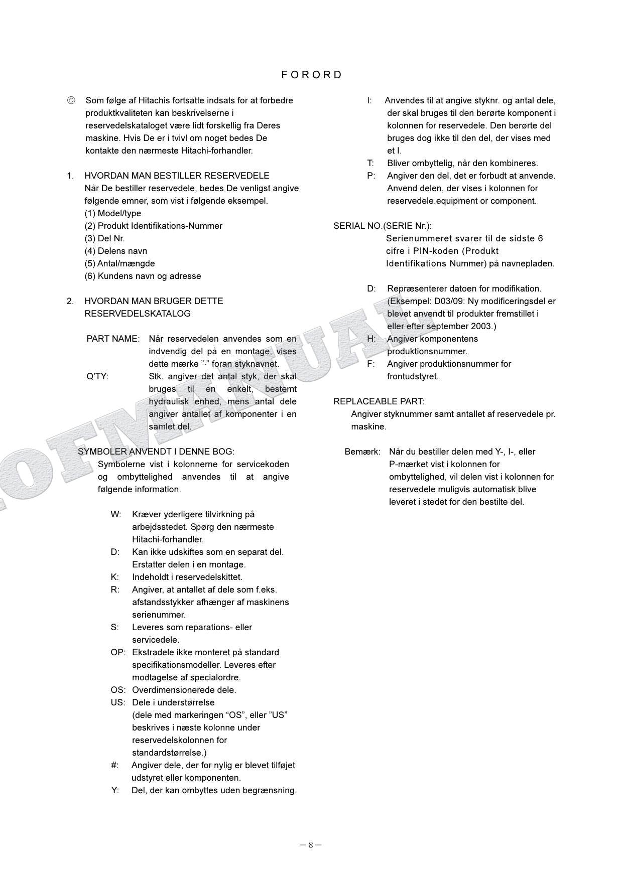 Catálogo de piezas de excavadoras HITACHI ZX60USB-3 ZX60USB-3F