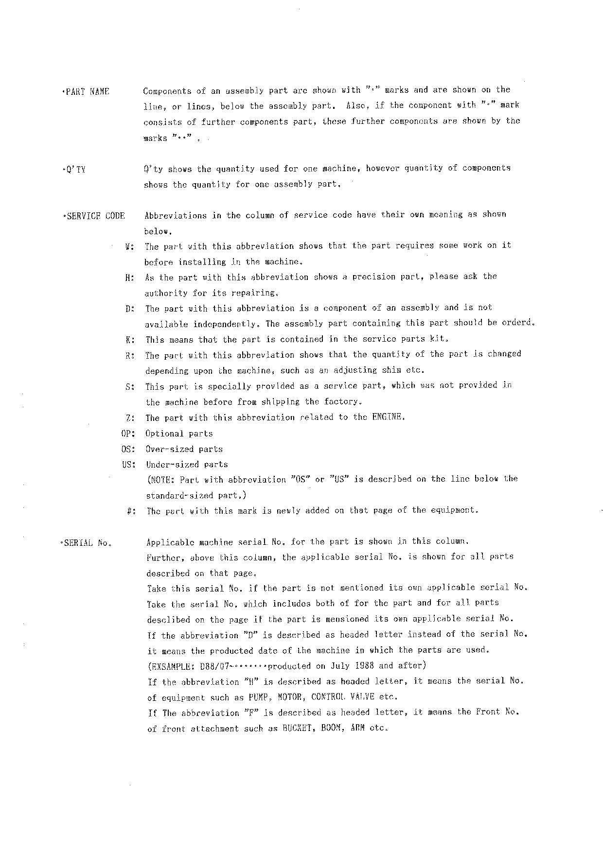 Hitachi LX70 Wheel Loader Parts Catalog Manual SN 00104-up