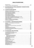 Liebherr A934 B A934 B-HD Litronic bagger Betriebsanleitung Wartungsanleitung