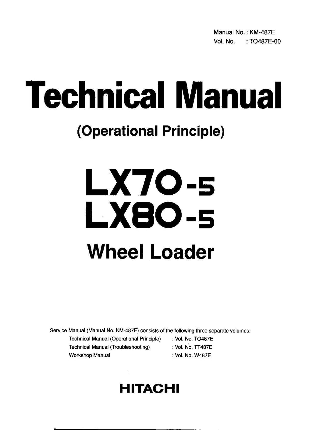 Hitachi LX70-5 LX80-5 Wheel Loader Technical Manual Operational Principle