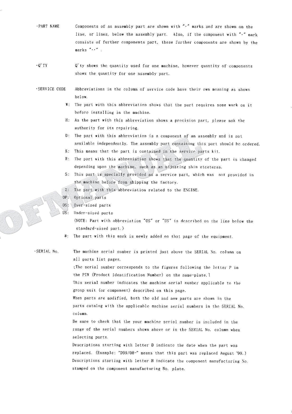 HITACHI EX135USRK Excavator Parts Catalog Manual SN 001001-