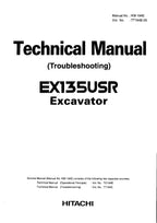 HITACHI EX135USR Excavator Troubleshooting Technical Manual
