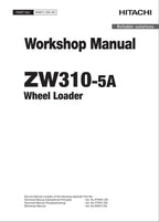 Hitachi ZW310-5A Wheel Loader Workshop Manual