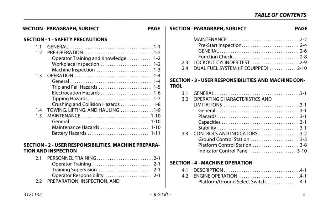 JLG 3394RT 4394RT Scissor Lift Maintenance Operation Operators Manual 3121132
