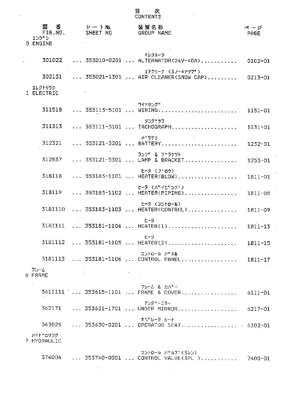 Hitachi FL150-1 ANGLING PLOW SIDE SLIDE ANGLING PLOW Loader Parts Catalog Manual