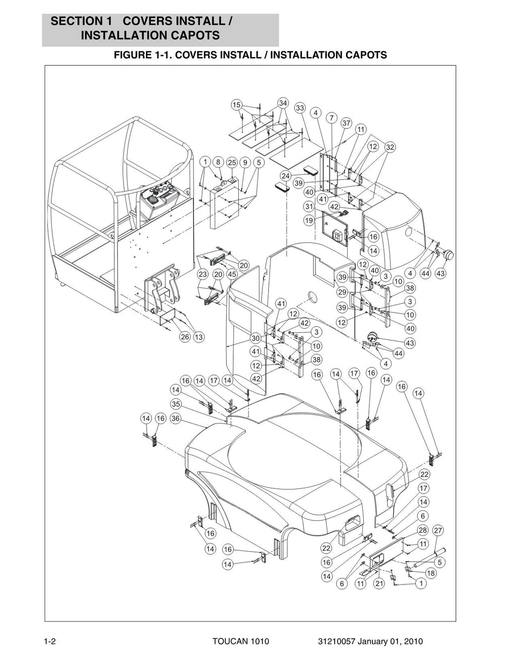 TOUCAN 1010 Vertical Lift Parts Catalog Manual Multi language