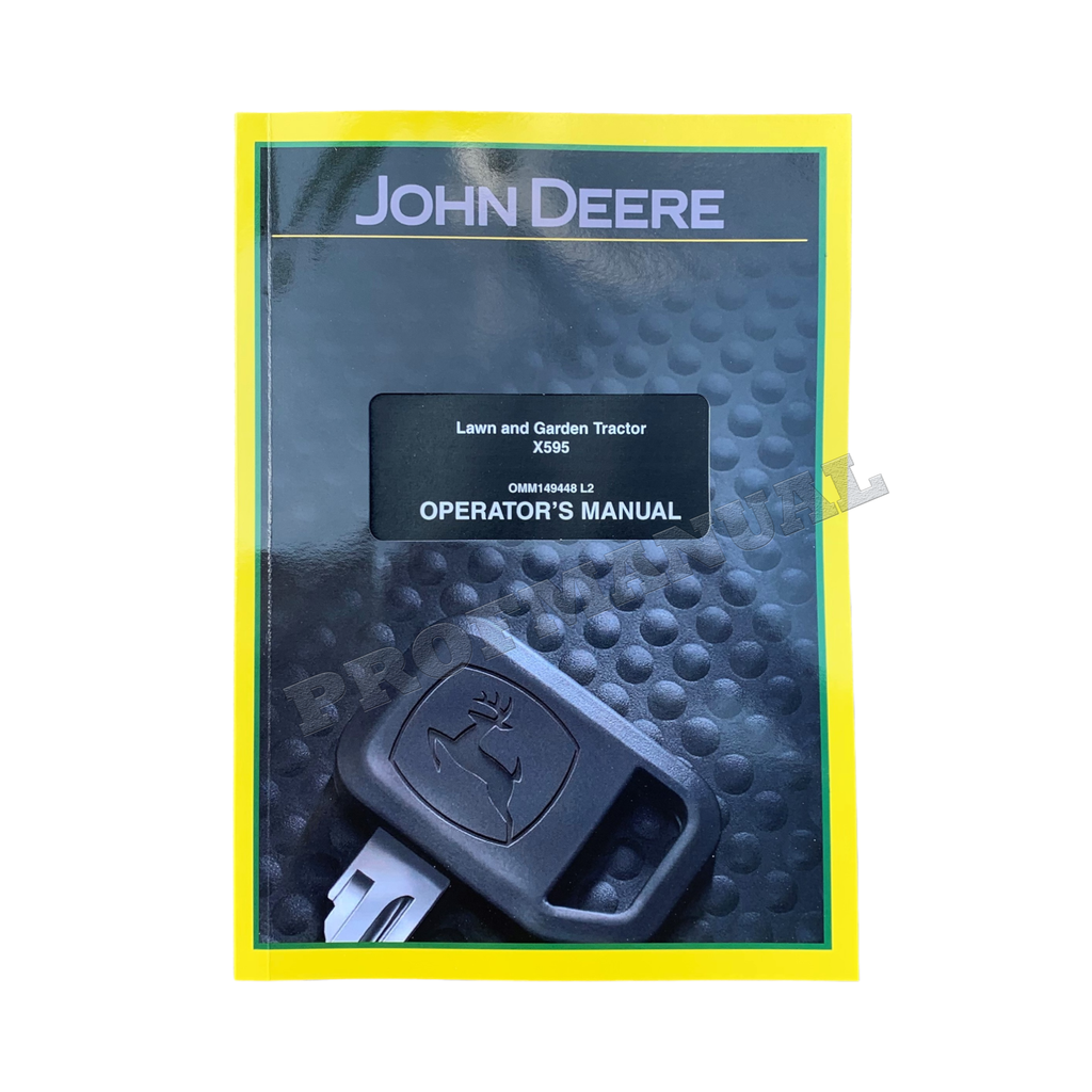 MANUAL DEL OPERADOR DEL TRACTOR JOHN DEERE X595 SN 20225 - 30000