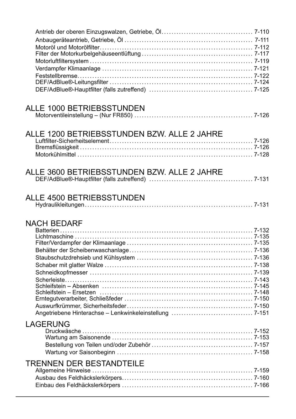 New Holland FR450 FR500 FR600 FR700 FR850 Feldhäcksler Betriebsanleitung Ab 5888