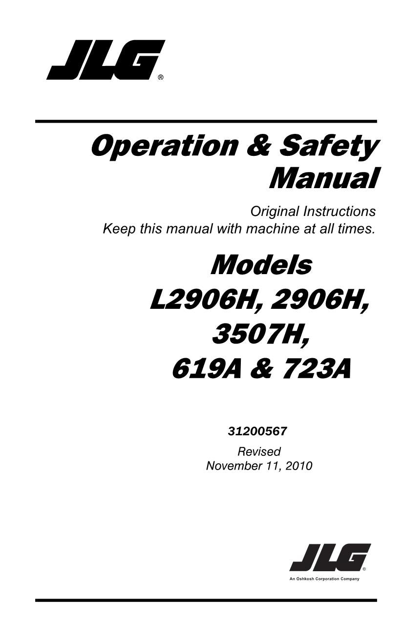 Manual del operador del manipulador telescópico JLG 2906H 3507H 619A 723A L2906H