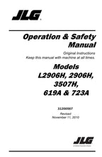 Manual del operador del manipulador telescópico JLG 2906H 3507H 619A 723A L2906H