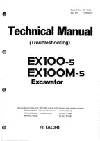 HITACHI EX100-5 EX100M-5 Excavator Troubleshooting Technical Manual