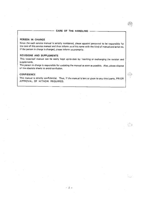 HITACHI UH053 EXCAVATOR SERVICE MANUAL