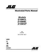 JLG E18MCL E18MML E18MSP Vertical Mast Parts Catalog Manual 31221301