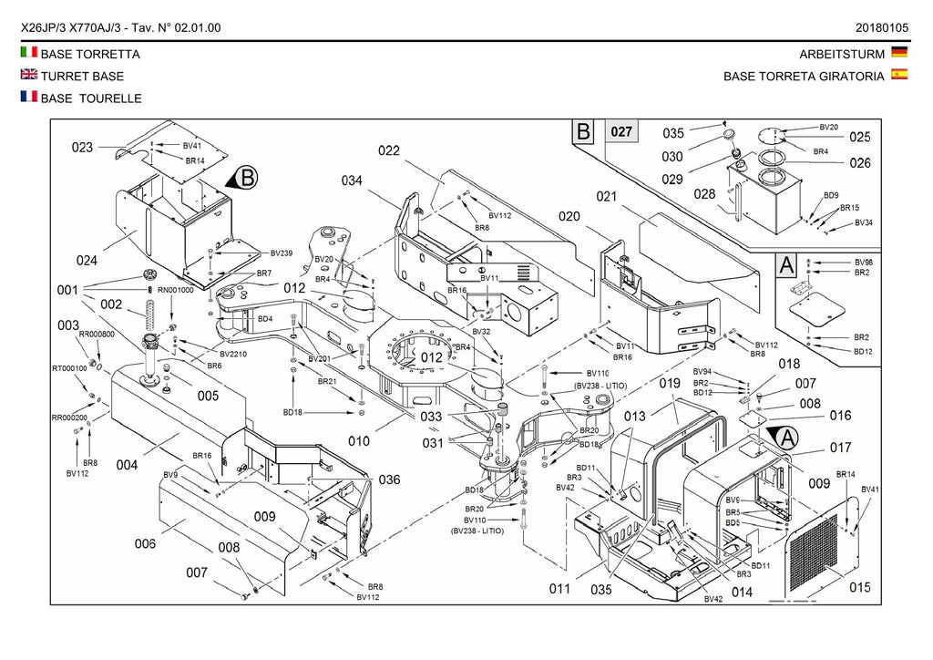 JLG X26JP X770AJ Compact Crawler Boom Parts Catalog Manual 3121747