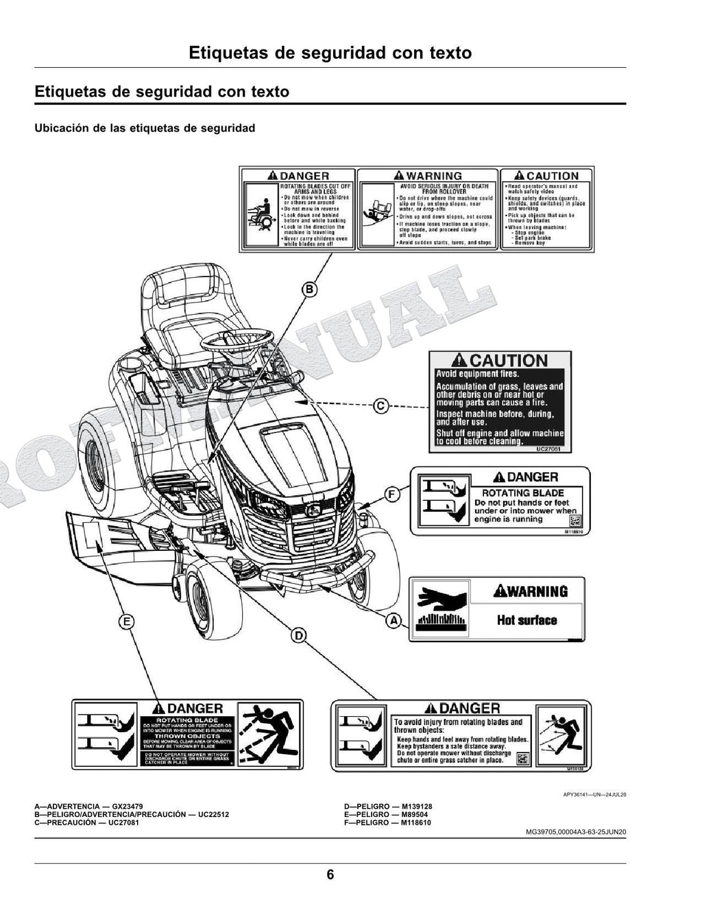 John Deere S180 S170 S100 S120 S110 S140 S130 S160 Tractor Manual del Operador