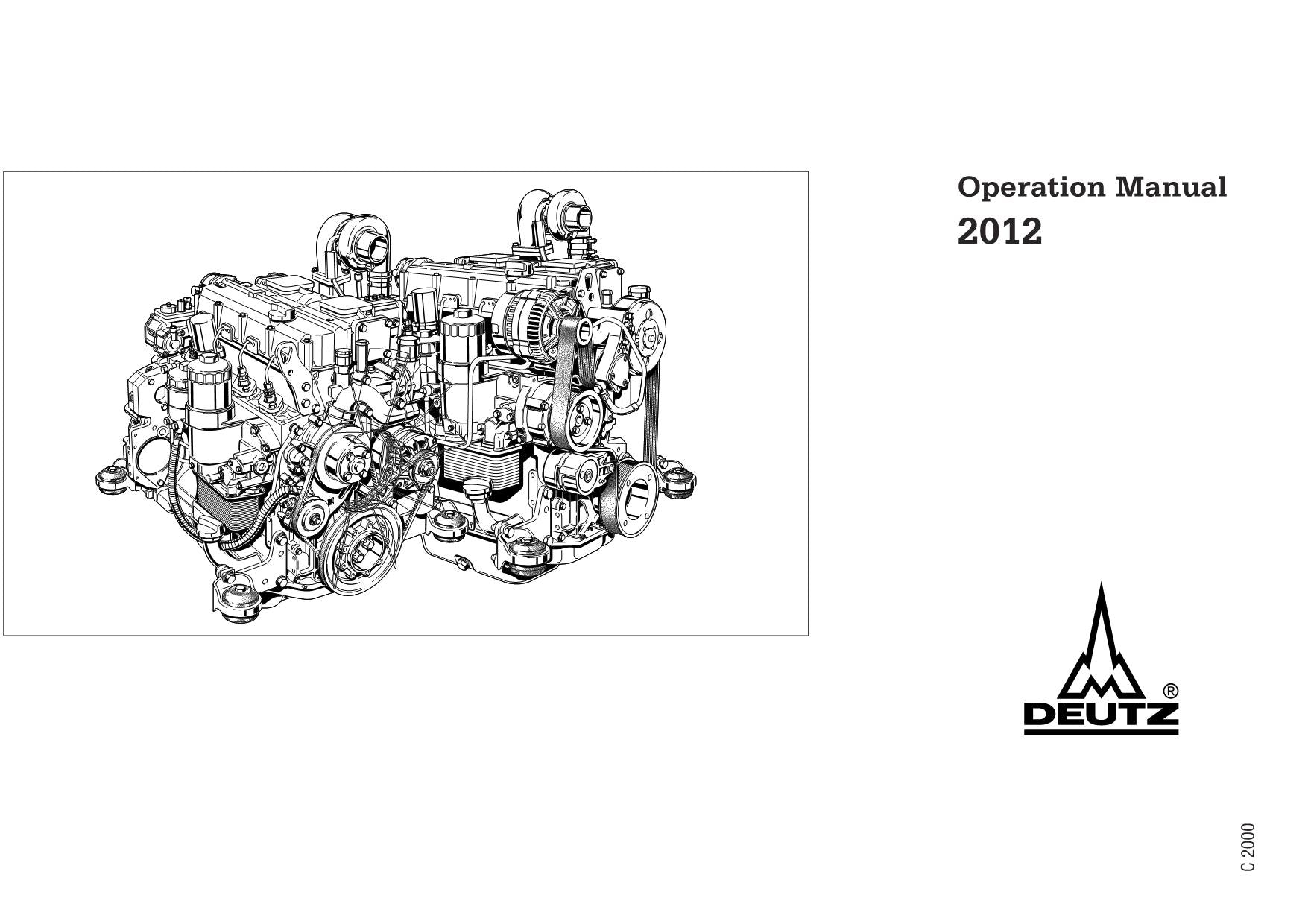 Manual del operador de tapa dura del motor Hyundai DEUTZ BF4M 2012C