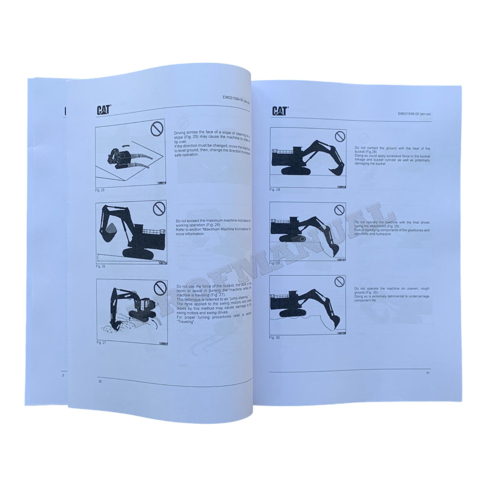 Caterpillar Cat Practice Work Travel 6030 6090 FS OPERATORS MAINTENANCE MANUAL