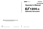 HITACHI EX1200-6 HYDRAULIC EXCAVATOR OPERATORS MANUAL