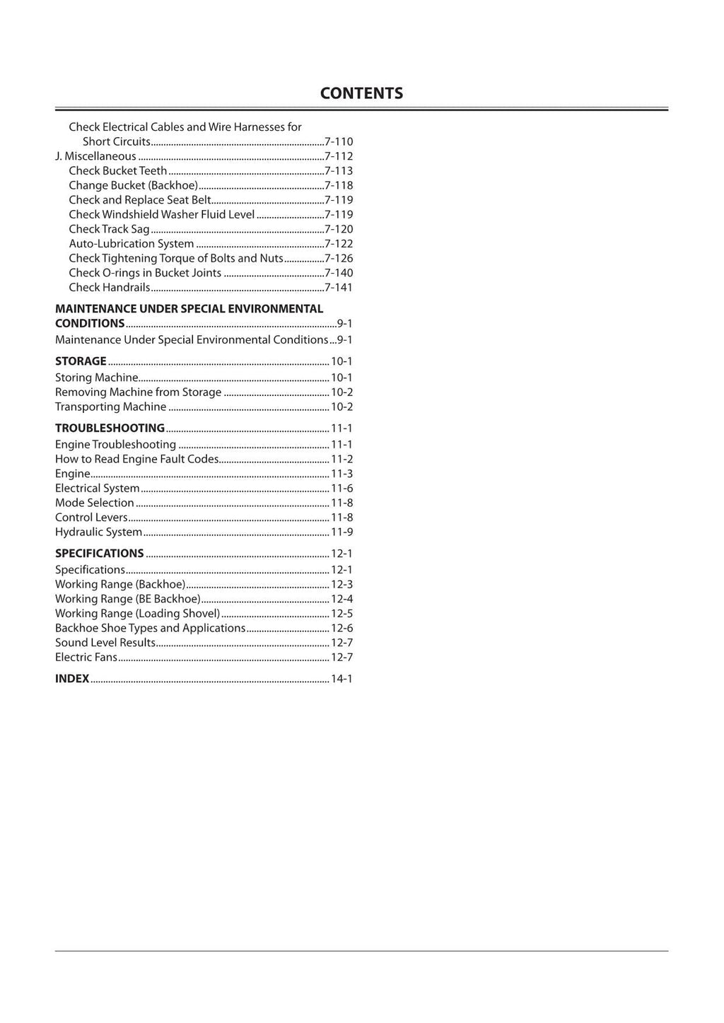 HITACHI EX1200-6 HYDRAULIC EXCAVATOR OPERATORS MANUAL